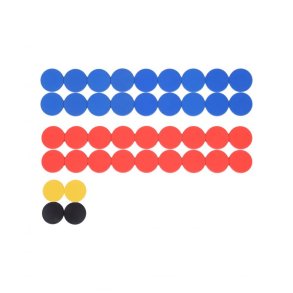 Magneter - 40 stk - 30mm - Rd/Bl