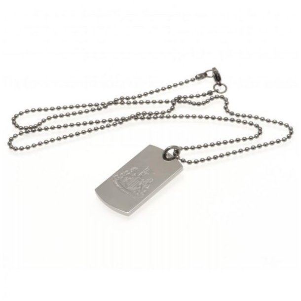Newcastle United FC Dog Tag Med Indgraveret Logo i Gaveske