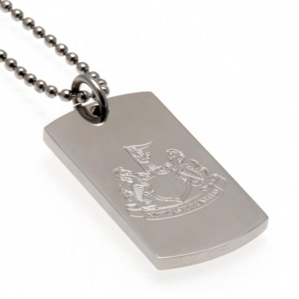 Newcastle United FC Dog Tag Med Indgraveret Logo