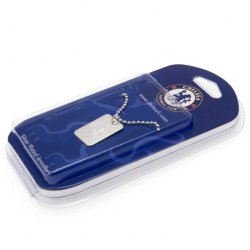 Chelsea F.C. Slvbelagt Dog Tag Halskde