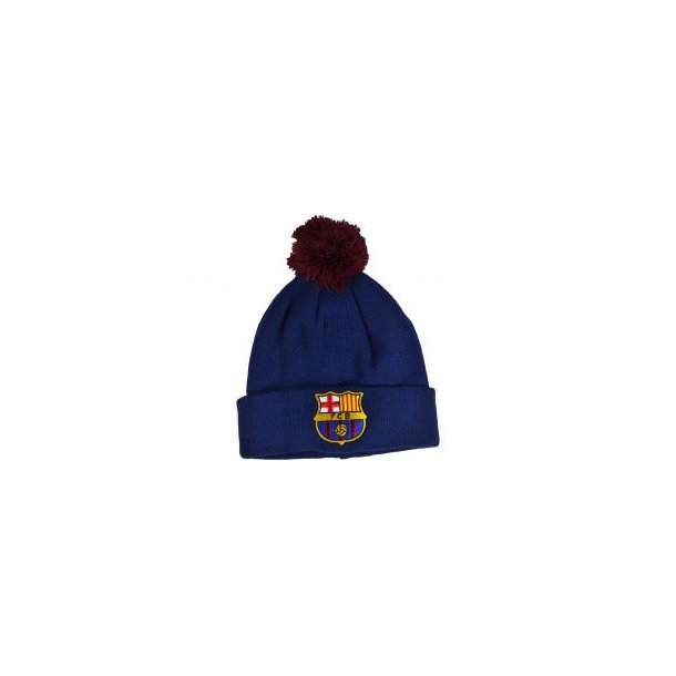 FC Barcelona Skihue med broderet logo - Farve Navy