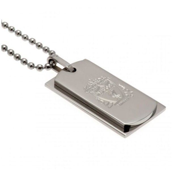 Liverpool FC Double Dog Tag Med Indgraveret Logo