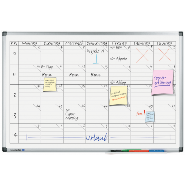 Whiteboardtavle til planlgning - Str. 60 x 90 cm