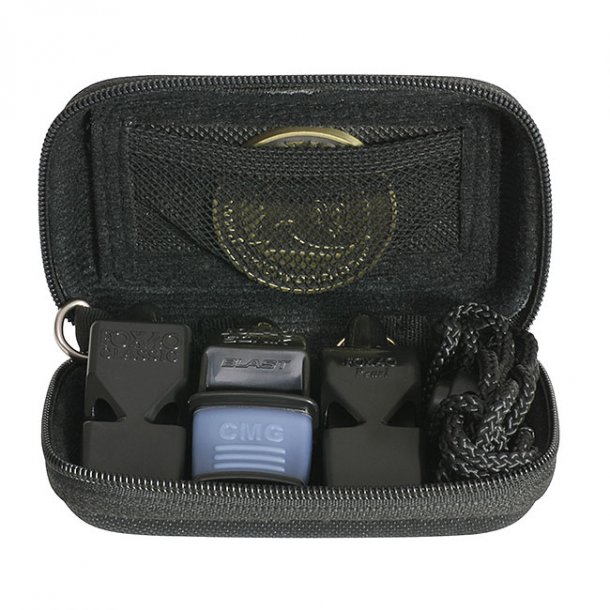 Fox 40 fljte + metal lodtrkningsmnt samlet i lille taske