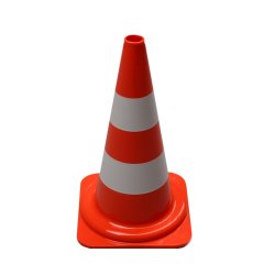 Trafik Top kegle i rd/hvid - 50 cm