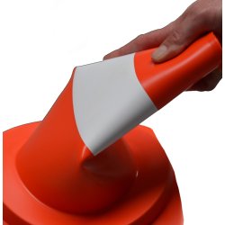 Trafik Top kegle i rd/hvid - 50 cm