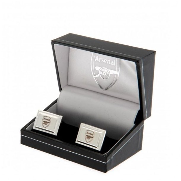 Arsenal FC Forslvede rektangulre manchetknapper i Gaveske