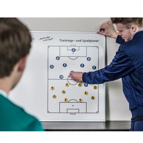 Whiteboardtavle til hold &amp; trningsoversigt (Engelsk version)