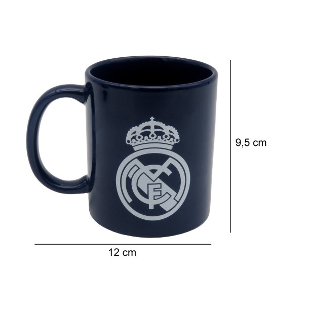 Real Madrid Krus - Med Hvid Logo Emblem - Str. 330 ML