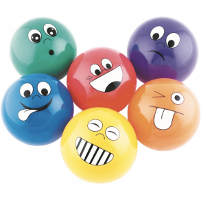 Bolde med ansigter (10 CM) - 6 Stk. 