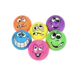 Bolde med ansigter (25 CM) - 6 Stk. 