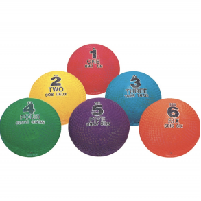 Spordas Nummereret Gummibolde s�t - 6 Stk.