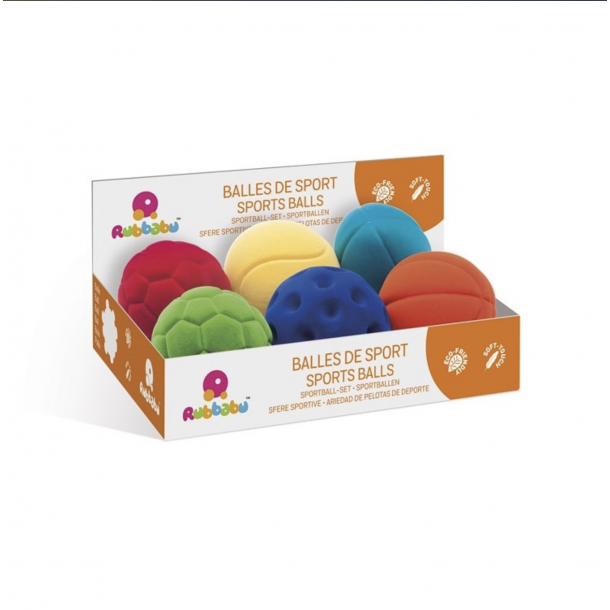 Mini Sportsbolde st - 6 Stk.