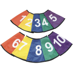 Keglehatte med nummer - 10 Stk.