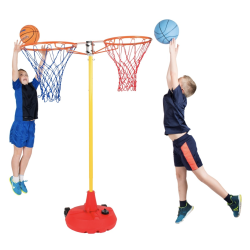 Dobbelt Basketball kurv - Justerbar H�jde fra 120 op til 165 cm