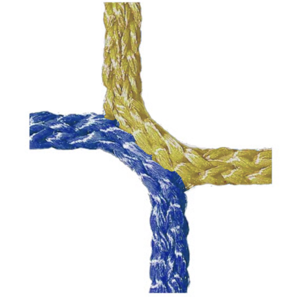 11-mands Fodboldnet - 7,5 x 2,5 x 0,80/1,50M - 2 Farvet - St