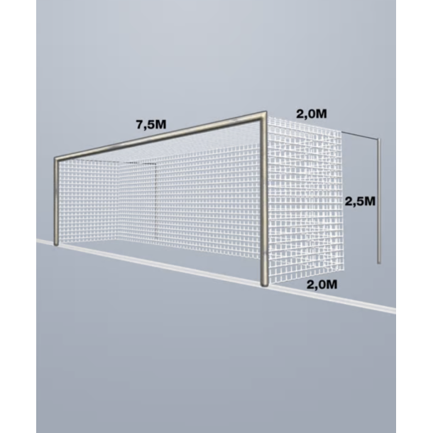 11-mands Fodboldnet - 7,5 x 2,5 x 2M - St