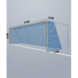 7-mands Fodboldnet - 5,15 x 2,05 x 0,80/1,50M - St
