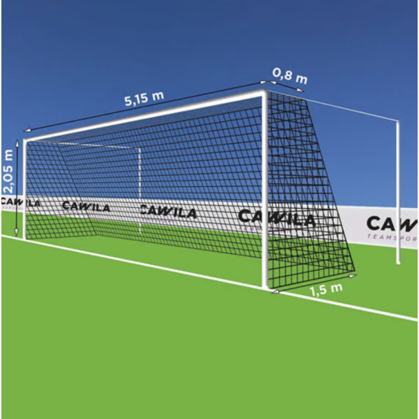 7-mands Fodboldnet - 5,15 x 2,05 x 0,80/1,50M - St