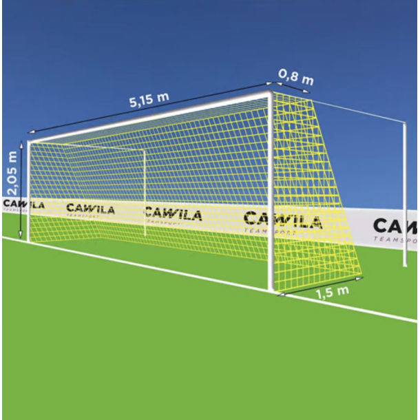 7-mands Fodboldnet - 5,15 x 2,05 x 0,80/1,50M - St