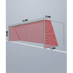 7-mands Fodboldnet - 5,15 x 2,05 x 0,80/1,50M - St