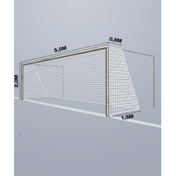 7-mands Fodboldnet - 5,15 x 2,05 x 0,80/1,50M - St