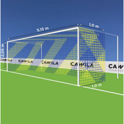 7-mands Fodboldnet - 5,15 x 2,05 x 1/1M - 2 Farvet - St