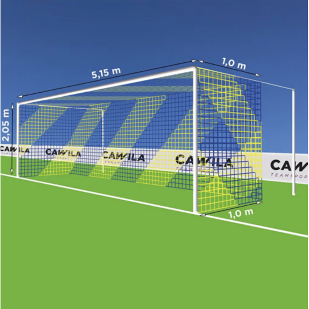 7-mands Fodboldnet - 5,15 x 2,05 x 1/1M - 2 Farvet - St