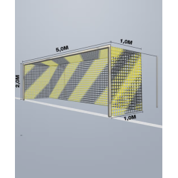 7-mands Fodboldnet - 5,15 x 2,05 x 1/1M - 2 Farvet - St