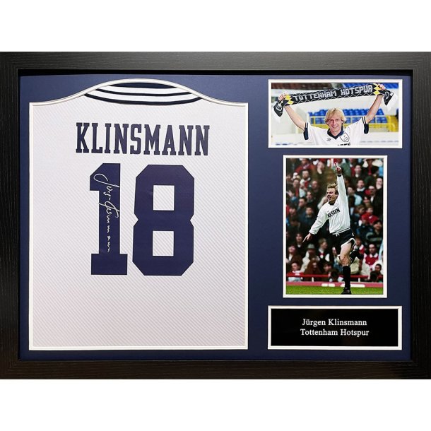 Tottenham Hotspur FC 1994 Klinsmann Signeret Trje (Indrammet)