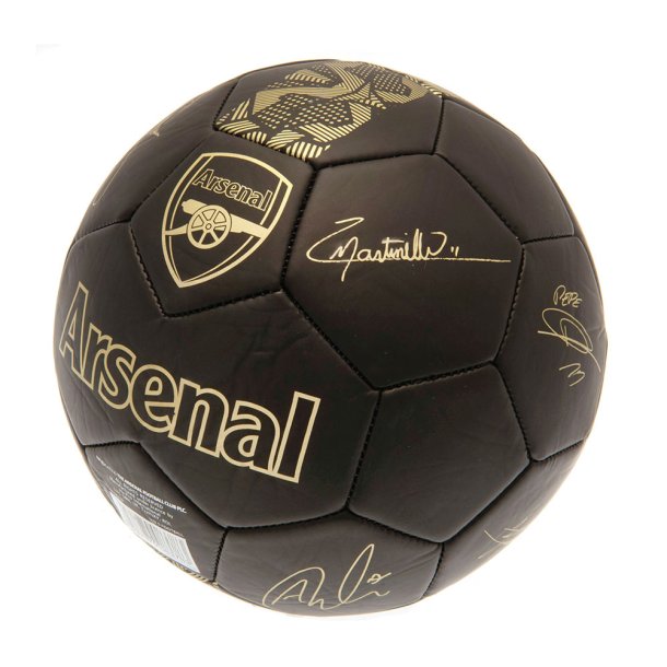 Arsenal FC Guld Skill Bold m. Autografer - Str. 1