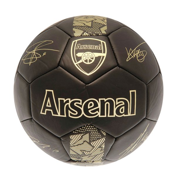 Arsenal FC Guld Skill Bold m. Autografer - Str. 1