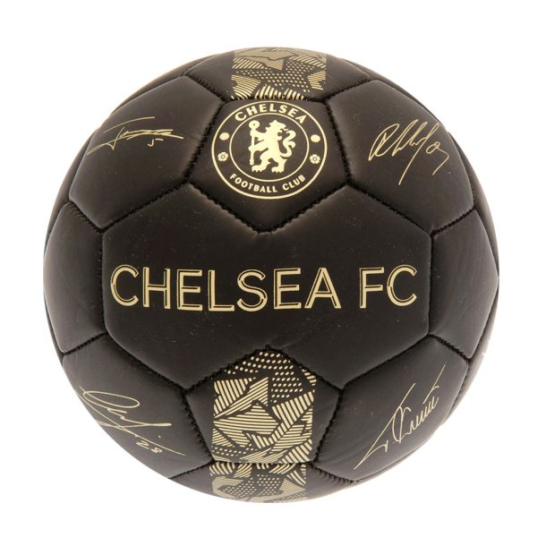 Chelsea FC Guld Skill Bold m. Autografer - Str. 1