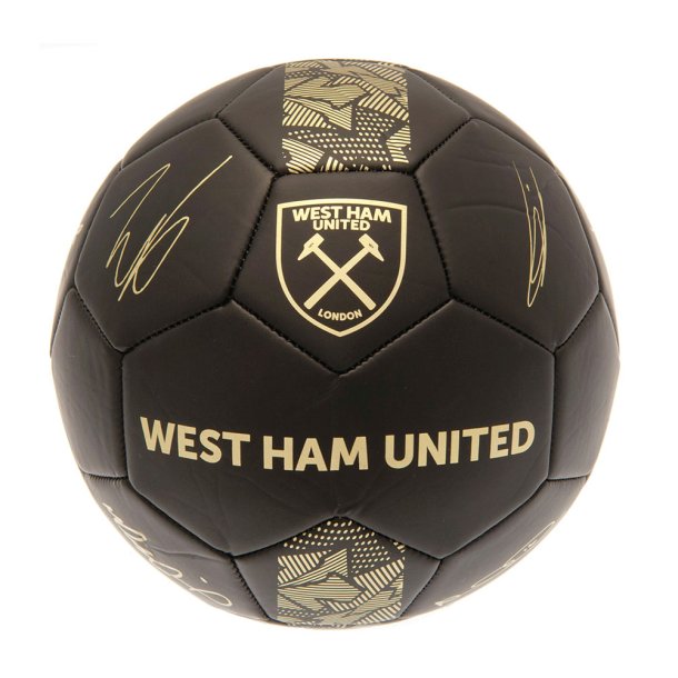 West Ham United FC Guld Skill Bold m. Autografer - Str. 1