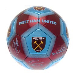 West Ham United FC Mini Bold m. Autografer - Str. 1
