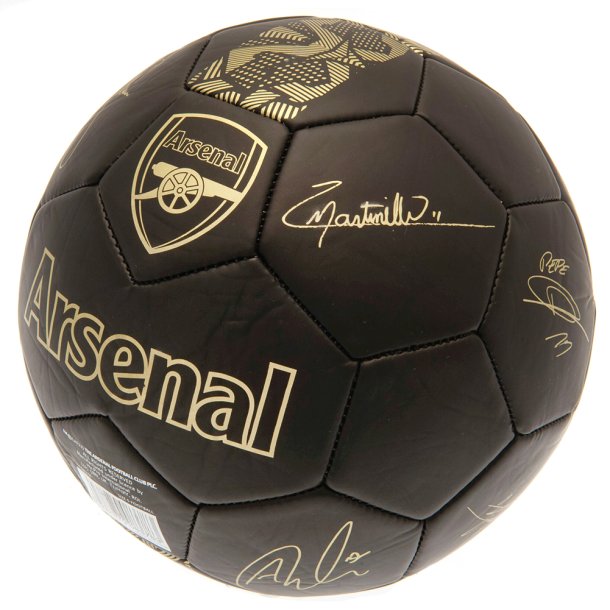 Arsenal FC Guld Fodbold m. Autografer - Str. 5