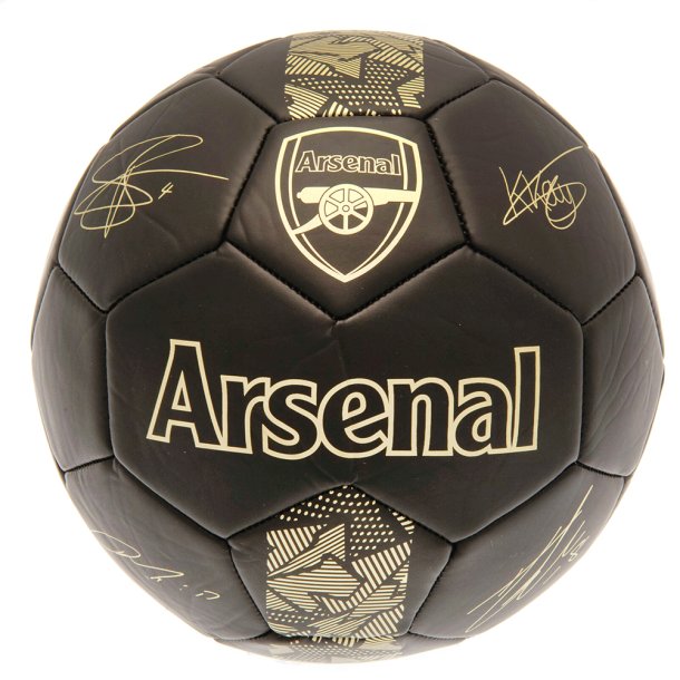 Arsenal FC Guld Fodbold m. Autografer - Str. 5