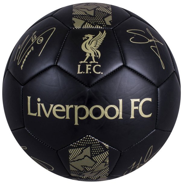 Liverpool FC Guld Fodbold m. Autografer - Str. 5