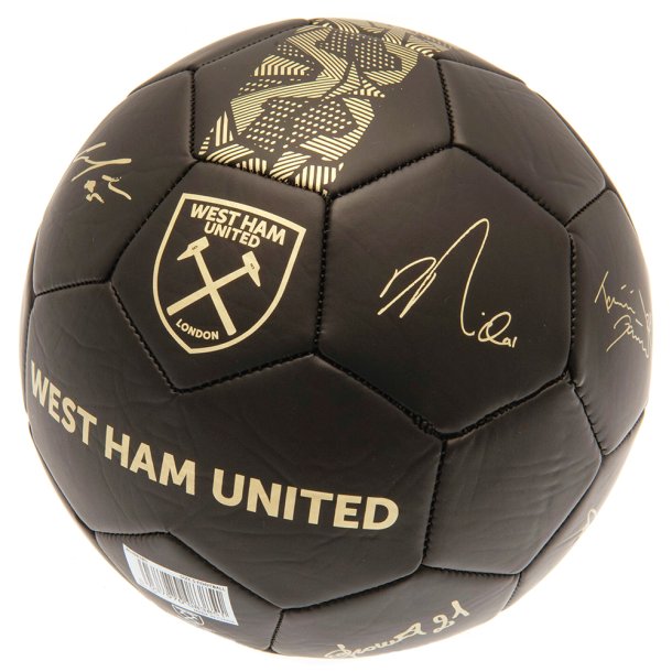 West Ham United FC Guld Fodbold m. Autografer - Str. 5