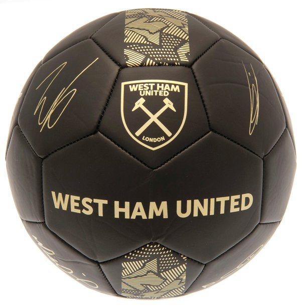 West Ham United FC Guld Fodbold m. Autografer - Str. 5