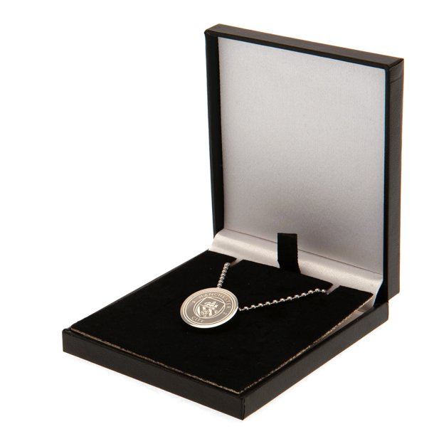 Manchester City F.C. Slv Halskde med smykke i Gaveske