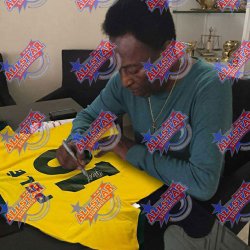 Brasilien 1970 Pele Signeret Trje (Indrammet)