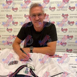 England FA 1986 Lineker Signeret Trje (Indrammet)