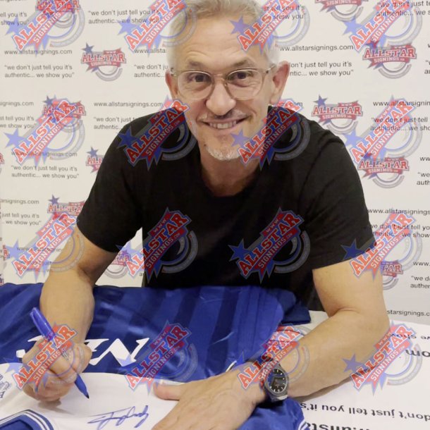 Everton FC 1986 Lineker Signeret Trje (Indrammet)