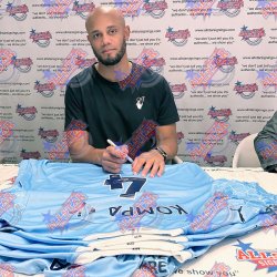Manchester City FC Kompany Signeret Trje (Indrammet)