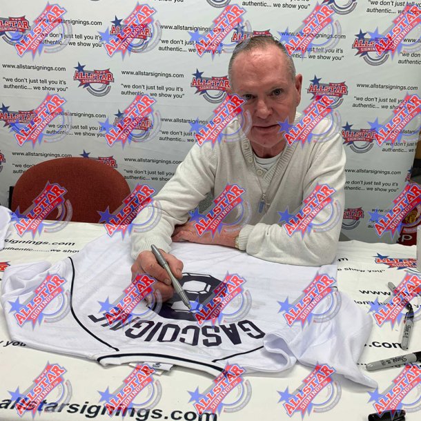 Tottenham Hotspur 1991 Lineker &amp; Gascoigne Signeret Trje (Indrammet)