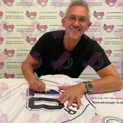 Tottenham Hotspur 1991 Lineker &amp; Gascoigne Signeret Trje (Indrammet)