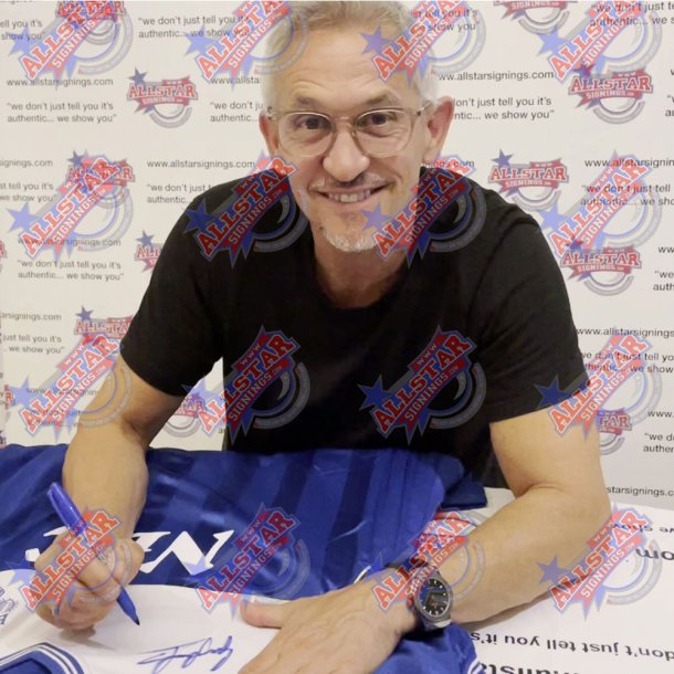 Everton FC 1986 Lineker Signeret Trje