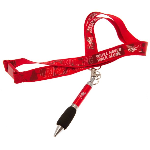 Liverpool FC St med nglering/Lanyard &amp; Kuglepen