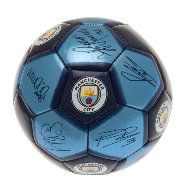 Manchester City F.C. Skill bold m. Autografer - Str. 1